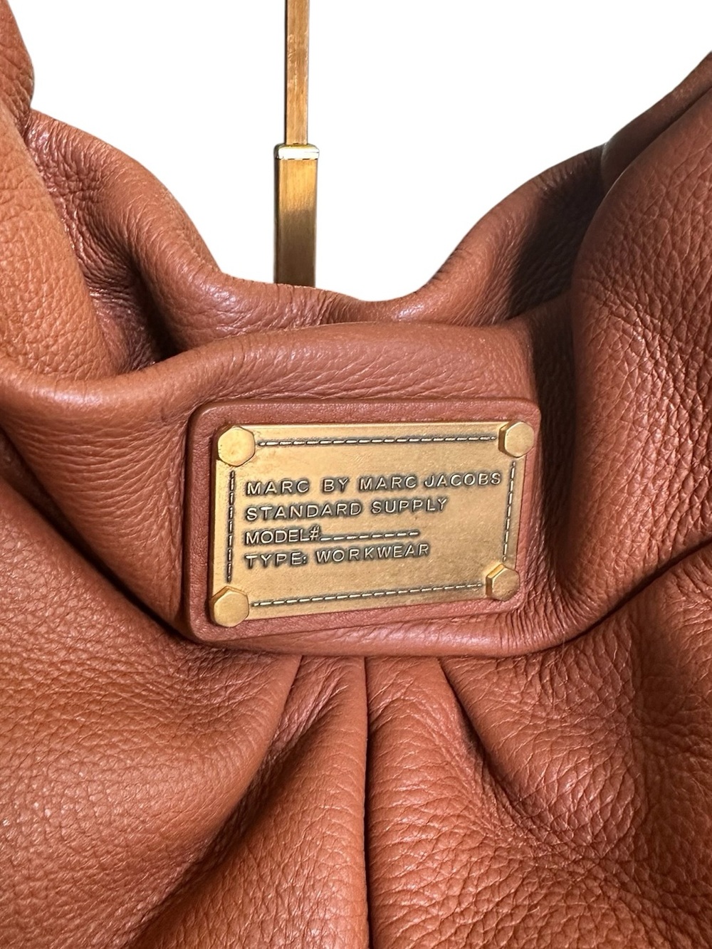 Marc by Marc Jacobs Classic Q Workwear Hobo Cognac Leather Crossbody - Picture 7 of 16